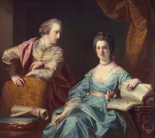 Isabel  Swinburne  and Thomas Crathorne 1767 by Francis Cotes 1726-1770 Huntington Library